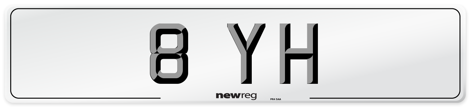 8 YH Number Plate from New Reg